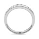 Anillo Media alianza de oro blanco de 18 Kt con diamantes de 0,25 a 1,00 ct