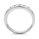 Anillo Media alianza de oro blanco de 18 Kt con diamantes de 0,25 a 1,00 ct