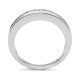 Anillo Media alianza de oro blanco de 18 Kt con diamantes talla princesa de 0,45 a 1,00 ct