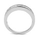 Anillo Media alianza de oro blanco de 18 Kt con diamantes talla princesa de 0,45 a 1,00 ct
