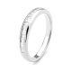 Anillo Media alianza de oro blanco de 18 Kt con diamantes talla baguette de 0,25 a 0,99 ct