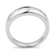 Anillo Media alianza de oro blanco de 18 Kt con diamantes talla baguette de 0,25 a 0,99 ct