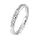 Anillo Media alianza de oro blanco de 18 Kt con diamantes talla baguette de 0,25 a 0,99 ct