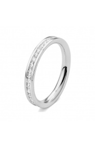 Anillo Alianza de oro blanco de 18 Kt con diamantes de 0,50 a 4,15 ct