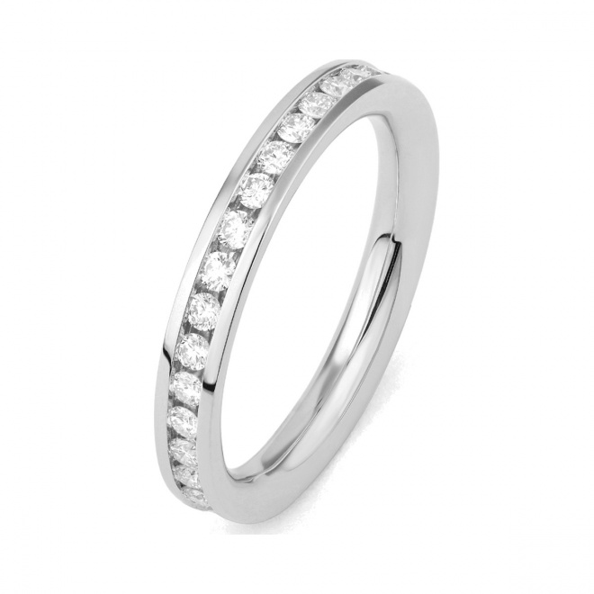 Anillo Alianza de oro blanco de 18 Kt con diamantes de 0,50 a 4,15 ct