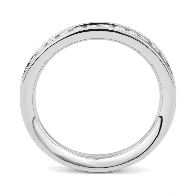 Anillo Alianza de oro blanco de 18 Kt con diamantes de 0,50 a 4,15 ct