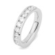 Anillo Alianza de oro blanco de 18 Kt con diamantes de 0,50 a 4,15 ct