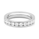 Anillo Alianza de oro blanco de 18 Kt con diamantes de 0,50 a 4,15 ct