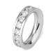 Anillo Alianza de oro blanco de 18 Kt con diamantes de 0,50 a 4,15 ct