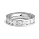 Anillo Alianza de oro blanco de 18 Kt con diamantes de 0,50 a 4,15 ct