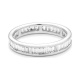Anillo Alianza de oro blanco de 18 Kt con diamantes talla baguette de 1,50 a 2,70 ct