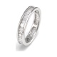 Anillo Alianza de oro blanco de 18 Kt con diamantes talla baguette de 1,50 a 2,70 ct