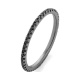 Anillo Alianza de oro blanco de 18 Kt con diamantes negros de 0,45 ct