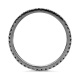 Anillo Alianza de oro blanco de 18 Kt con diamantes negros de 0,45 ct