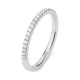 Anillo Media alianza de oro blanco de 18 Kt con diamantes de 0,15 a 0,90 ct