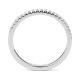 Anillo Media alianza de oro blanco de 18 Kt con diamantes de 0,15 a 0,90 ct