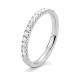 Anillo Media alianza de oro blanco de 18 Kt con diamantes de 0,15 a 0,90 ct