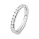Anillo Media alianza de oro blanco de 18 Kt con diamantes de 0,15 a 0,90 ct