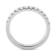 Anillo Media alianza de oro blanco de 18 Kt con diamantes de 0,15 a 0,90 ct