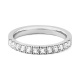 Anillo Media alianza de oro blanco de 18 Kt con diamantes de 0,15 a 0,90 ct