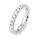 Anillo Media alianza de oro blanco de 18 Kt con diamantes de 0,15 a 0,90 ct