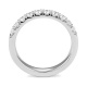Anillo Media alianza de oro blanco de 18 Kt con diamantes de 0,15 a 0,90 ct