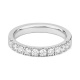 Anillo Media alianza de oro blanco de 18 Kt con diamantes de 0,15 a 0,90 ct