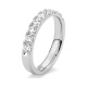 Anillo Media alianza de oro blanco de 18 Kt con diamantes de 0,15 a 0,90 ct