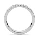 Anillo Media alianza de oro blanco de 18 Kt con diamantes de 0,15 a 0,90 ct