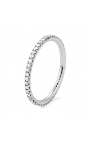 Anillo Alianza de oro blanco de 18 Kt con diamantes de 0,35 a 2,10 ct