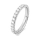 Anillo Alianza de oro blanco de 18 Kt con diamantes de 0,35 a 2,10 ct