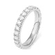 Anillo Alianza de oro blanco de 18 Kt con diamantes de 0,35 a 2,10 ct