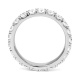 Anillo Alianza de oro blanco de 18 Kt con diamantes de 0,35 a 2,10 ct