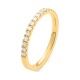 Anillo Media alianza de oro amarillo de 18 Kt con diamantes de 0,12 a 0,84 ct