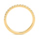 Anillo Media alianza de oro amarillo de 18 Kt con diamantes de 0,12 a 0,84 ct
