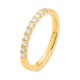 Anillo Media alianza de oro amarillo de 18 Kt con diamantes de 0,12 a 0,84 ct