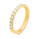 Anillo Media alianza de oro amarillo de 18 Kt con diamantes de 0,12 a 0,84 ct