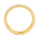 Anillo Media alianza de oro amarillo de 18 Kt con diamantes de 0,12 a 0,84 ct