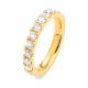 Anillo Media alianza de oro amarillo de 18 Kt con diamantes de 0,12 a 0,84 ct