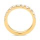 Anillo Media alianza de oro amarillo de 18 Kt con diamantes de 0,12 a 0,84 ct