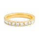 Anillo Media alianza de oro amarillo de 18 Kt con diamantes de 0,12 a 0,84 ct
