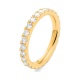 Anillo Alianza de oro amarillo de 18 Kt con diamantes de 0,45 a 1,65 ct