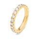 Anillo Alianza de oro amarillo de 18 Kt con diamantes de 0,45 a 1,65 ct