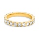 Anillo Alianza de oro amarillo de 18 Kt con diamantes de 0,45 a 1,65 ct
