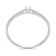 Anillo Solitario de oro blanco de 18 Kt con diamante de 0,05 a 1,00 ct