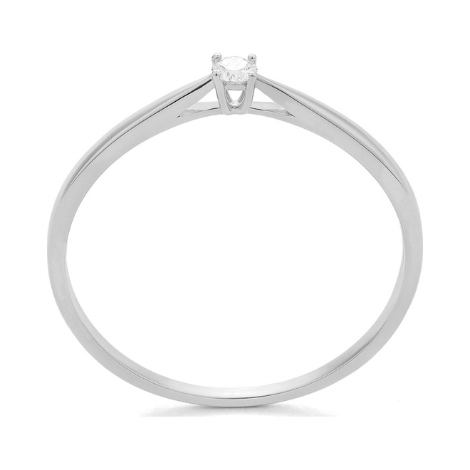 Anillo Solitario de oro blanco de 18 Kt con diamante de 0,05 a 1,00 ct