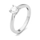 Anillo Solitario de oro blanco de 18 Kt con diamante de 0,05 a 1,00 ct