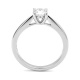 Anillo Solitario de oro blanco de 18 Kt con diamante de 0,05 a 1,00 ct