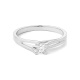 Anillo Solitario de oro blanco de 18 Kt con diamante de 0,10 a 0,73 ct
