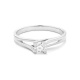 Anillo Solitario de oro blanco de 18 Kt con diamante de 0,10 a 0,73 ct